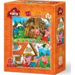 Art Puzzle Kids Aç Kurt 24+35 Parça 2'li Puzzle ürün görseli 1
