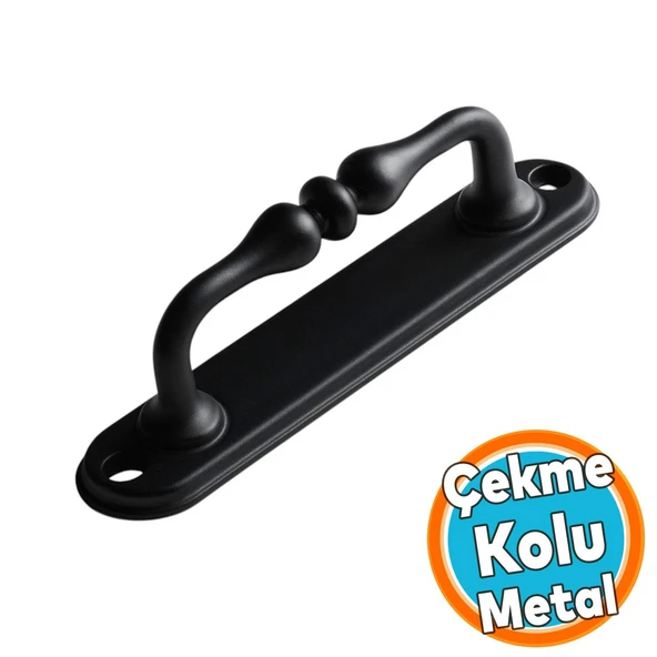 Metal Kapı Çekme Kolu 12 cm Dolap Saclı Mobilya Dolap Çekmece Tutamağı Kulp Kulpları Siyah ürün görseli 1