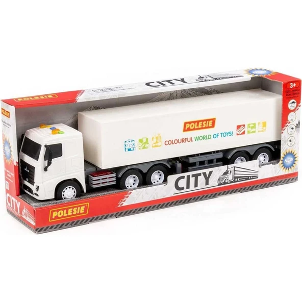 Polesie City-2 Sürtmeli Tır Işıklı ve Sesli Beyaz Kabin Kutuda 96401 ürün görseli 1