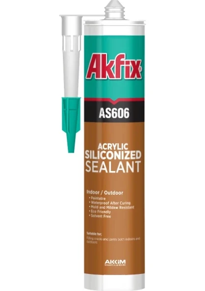 AKFİX AS606 SİLİKONİZE MASTİK antrasit ürün görseli 1