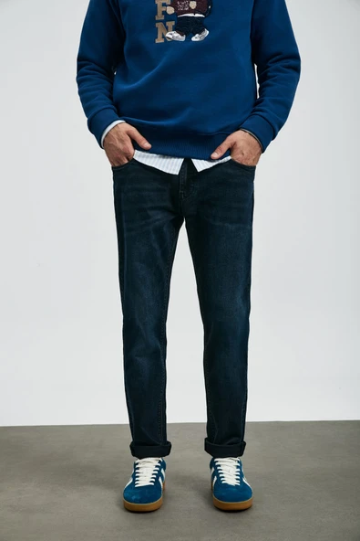 Lufian 112200235 Andrea Spor Jean Erkek Pantolon Slim Fit Erkek Kot Pantolon ürün görseli 1