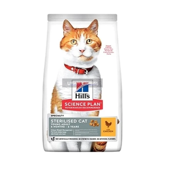 Hill's Young Adult Sterilised Tavuklu Kısırlaştırılmış Yetişkin Kedi Maması 3 KG Açık Mama ürün görseli 1