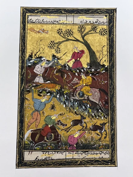 Sessiz Zaferin Süvarileri Adlı El Yapımı Minyatür Resim 28,5x17,5 cm ürün görseli 1