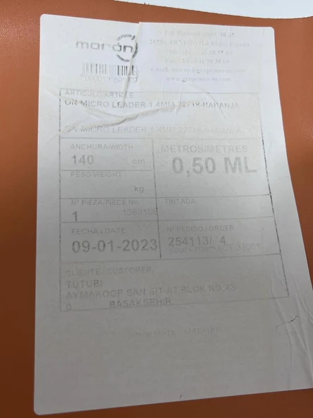 Antonio Moron Hakiki Parça Deri 0,70 m² (Model 4) - Resim 3