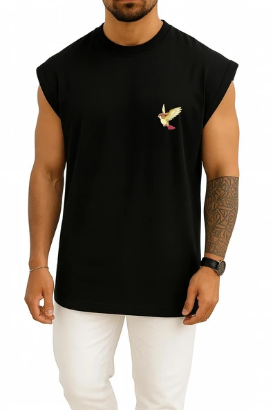 Oversize Pidgeotto Cep Baskılı Atlet - Resim 11