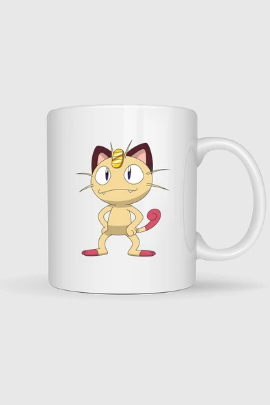 Meowth Baskılı Kupa Bardak ürün görseli 1