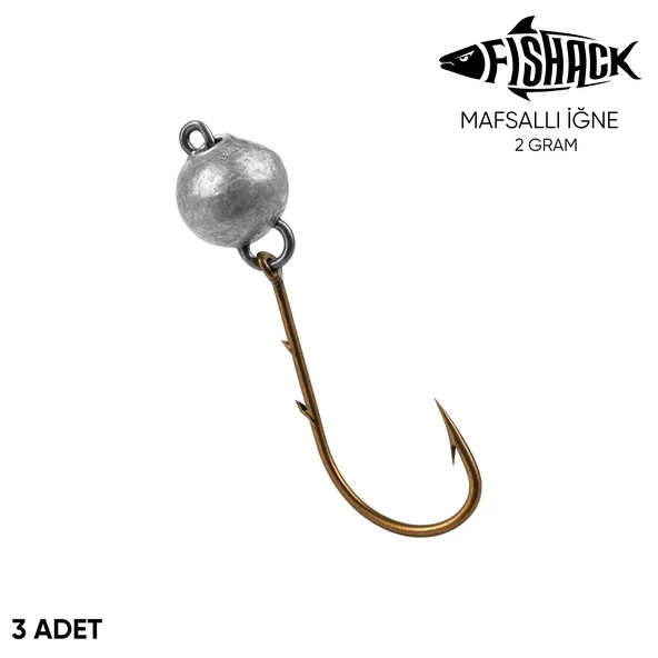 Mafsallı Jighead - Hareketli Kurşunlu İğne - Fishack - 2 Gram - 3'lü Paket ürün görseli 1