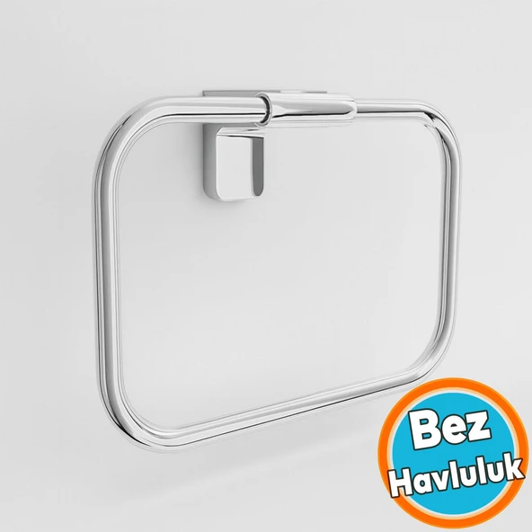 Metal Havluluk Sağlam Vidalı Krom Renk Aparat Banyo Mutfak Lavabo Havlu Standı Paslanmaz ürün görseli 1