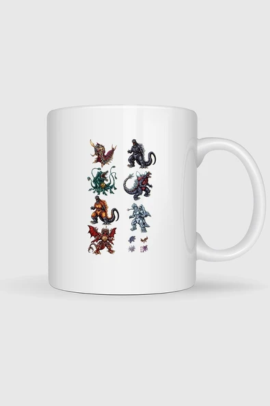 Godzilla Kaiju Megaguirus Gamera Baskılı Kupa Bardak ürün görseli 1