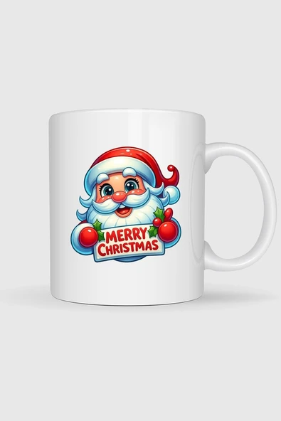 Merry Christmas Yılbaşı Baskılı Kupa Bardak ürün görseli 1