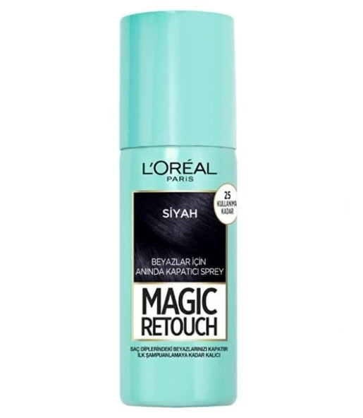 Loreal Paris Magic Retouch Beyazlar İçin Anında Kapatıcı Sprey Siyah 75 ML ürün görseli 1