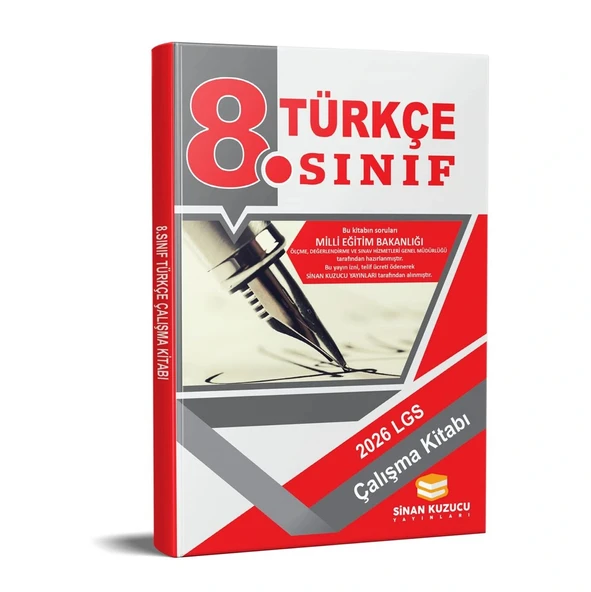 Sinan Kuzucu 8. Sınıf Türkçe Çalışma Kitabı 2026 Özel Baskı ürün görseli 1