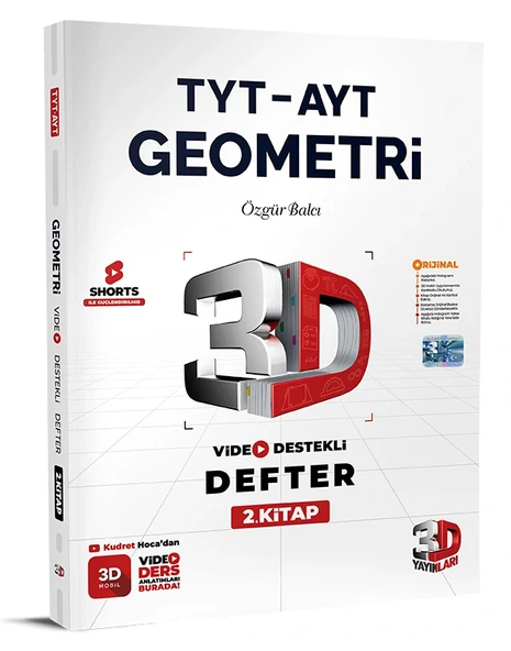 3D Yayınları TYT - AYT Geometri Video Destekli Defter 2. Kitap ürün görseli 1