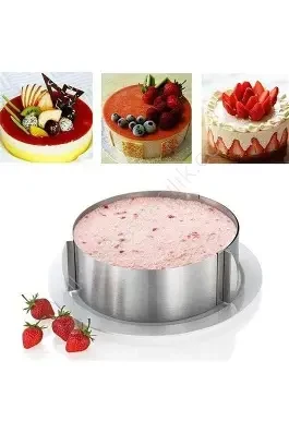 Ayarlanabilir kek kalıbı kelepçeli 16-30cm yükseklik 6cm ürün görseli 1