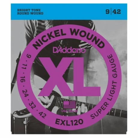 DADDARIO ELEKTRO GİTAR TEL SETİ XL 9-42 NICKEL WOUND SUP ürün görseli 1