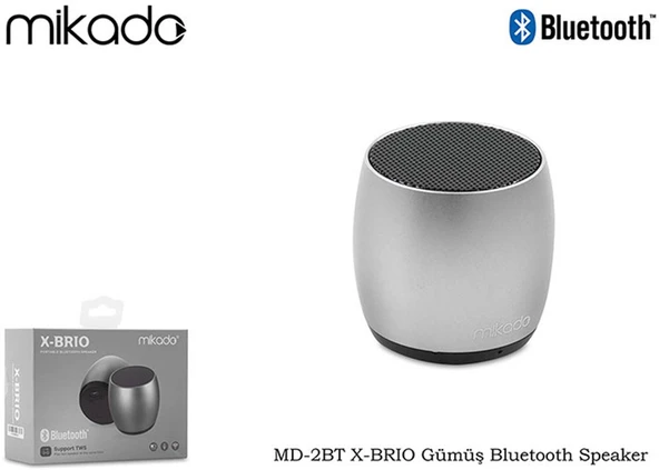 Mikado MD-2BT X-BRIO Gümüş Bluetooth Speaker ürün görseli 1