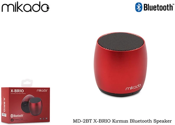 Mikado MD-2BT X-BRIO Kırmızı Bluetooth Speaker ürün görseli 1