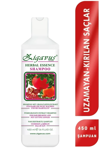 ZİGAVUS Hızlı Saç Uzatmaya Yardımcı Narlı Şampuan, Kırılan Saçlar Için Onarıcı Bakım 450ml ürün görseli 1