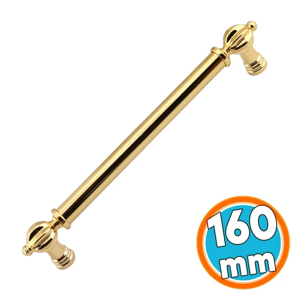 Mobilya Çekmece Mutfak Dolabı Dolap Kapak Kulpları Kulb Kulpu Metal Gold Altın Kulp 160 mm ürün görseli 1