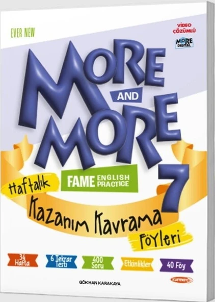 7. Sınıf More & More Haftalık Kazanım Kavrama Föyleri Kurmay ELT ürün görseli 1