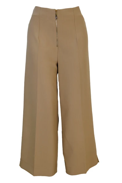 5565 SENTEZ QUEEN KISA GENİŞ PAÇA PANTOLON - Resim 2
