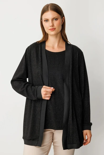 51902 ONTEKS HIRKA KENARLARI SIYAH SERITLI UZUN HIRKA ürün görseli 1