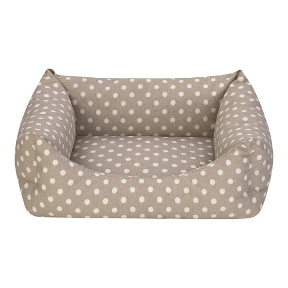 Pet Comfort Uniform Bej Puantiyeli Kedi ve Köpek Yatağı S 50x40cm ürün görseli 1