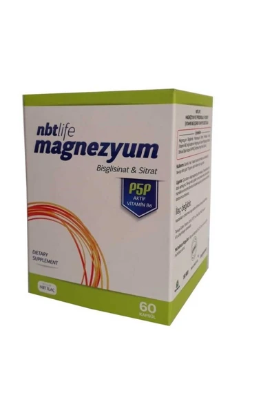 NBTLIFE MAGNEZYUM P5P VIT B6 60 KAPSUL ürün görseli 1