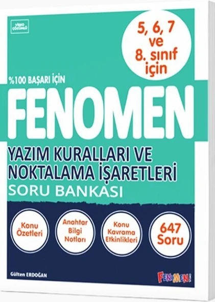 Yazım Kuralları ve Noktalama İşaretleri Soru Bankası Fenomen Okul Yayınları ürün görseli 1