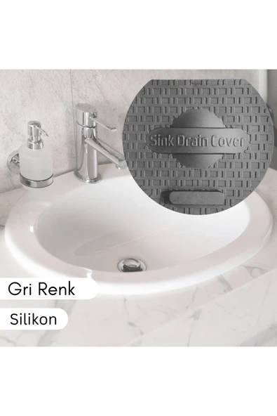 TİNEKE   Lavabo Kötü Koku Giderici Önleyici Silikon Mat Sızdırmaz Lavabo Tıkacı Lavabo Tıpası Evye Kapağı GRİ ürün görseli 1