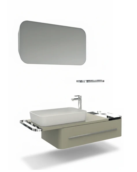 Creavit Angel Lavabo Dolabı 120 Cm Plazzo Ve Led Ayna ürün görseli 1