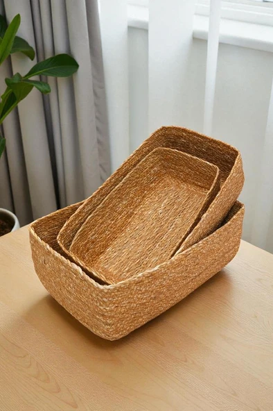 Digithome 3’lü Naturel Organizer Sepet -PNL-PH39 S/3 ürün görseli 1