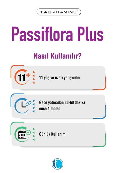 Tabvitamins Passiflora Plus 30 Tablet 8680133002922 - Resim 3