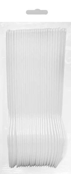 Beyaz Plastik Kaşık 25 li - Resim 2
