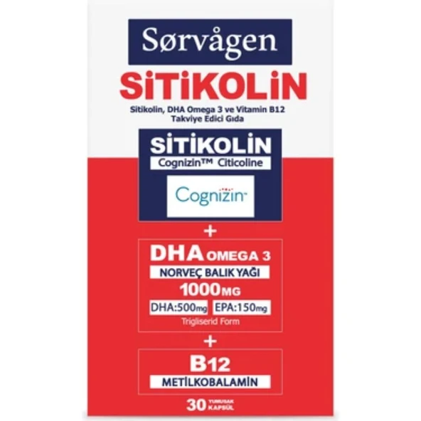 SORVAGEN SITIKOLIN OMEGA3 30 KAPSUL ürün görseli 1