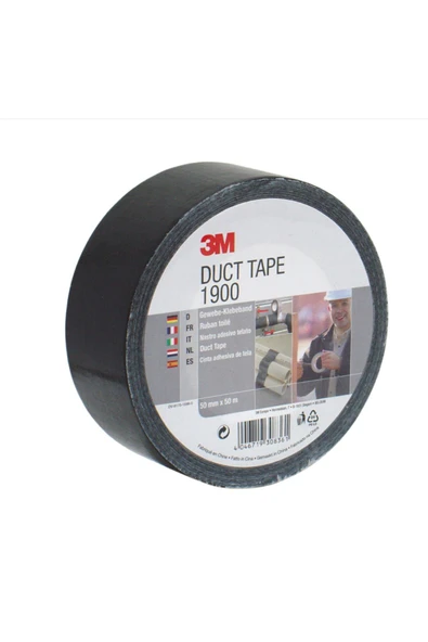 3m 1900 Duck Tape Tamir Kanal Bandı 50mm X 50mt Siyah Bant ürün görseli 1