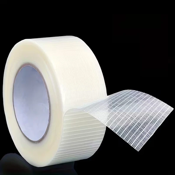 Yırtılmaya Karşı Dirençli, Yüksek Yapışma Gücü Enine Boyuna Lifli Bant 50mmx50mt ürün görseli 1