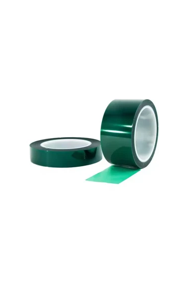 Isıya Dayanıklı Yeşil Polyester Bant Maskeleme Bandı 15mm X 66mt ürün görseli 1