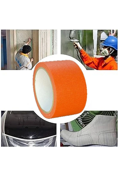 Renkli Maskeleme Kağıt Bant Boya Bandı 50mmx20mt Turuncu ürün görseli 1