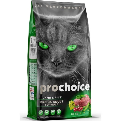 Pro choice Kuzulu ve Pirinçli Yetişkin Kedi Maması 15 Kg ürün görseli 1