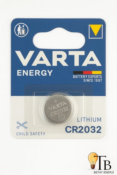 Varta CR2032 Lithium 3V düğme pili ürün görseli 1