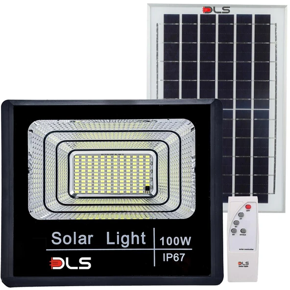 100 Güneş Enerjili Projektör Bahçe Aydınlatma Solar LED DLS ürün görseli 1