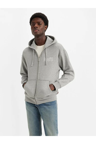 Relaxed Graphic Zip-Up Hoodie Sweatshirts Erkek ürün görseli 1