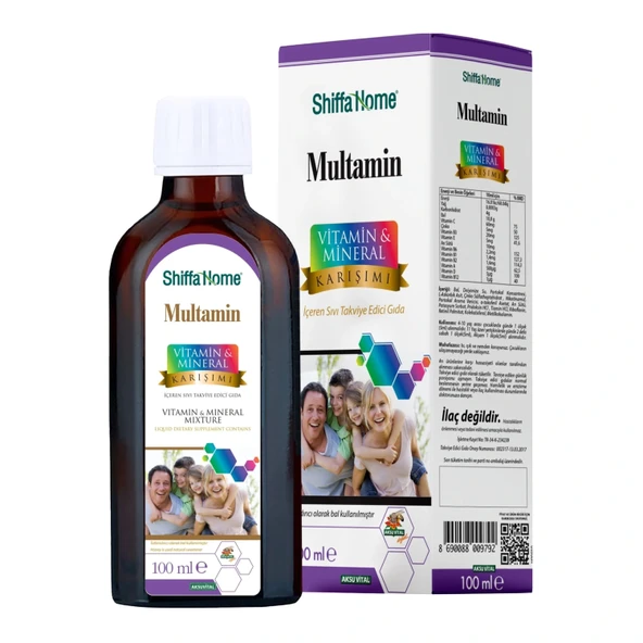 Shiffa Home Multamin Vitamin-Mineral Karışımı 100 Ml - Sıvı Takviye ürün görseli 1