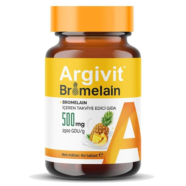 Argivit 500 mg Bromelain 60 Tablet ürün görseli 1
