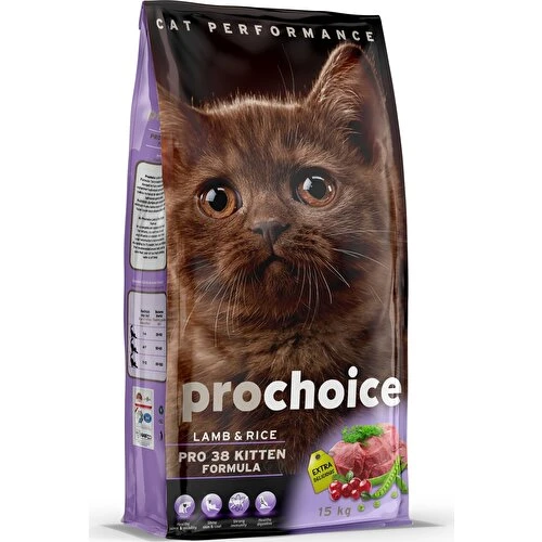 Pro Choice Pro 38 Kuzulu Ve Pirinçli Yavru Kedi Maması 15 Kg ürün görseli 1