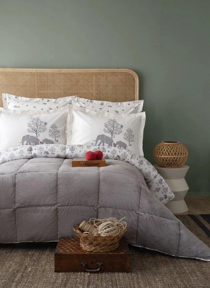 APRİCİTAS HOME UYKU SETİ SOFTLY MIGRA GRAY TEK KİŞİLİK ürün görseli 1