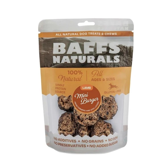 Baffs Naturals Kurutulmuş Kuzu Etli Mini Burger Köpek Ödülü 100 gr ürün görseli 1