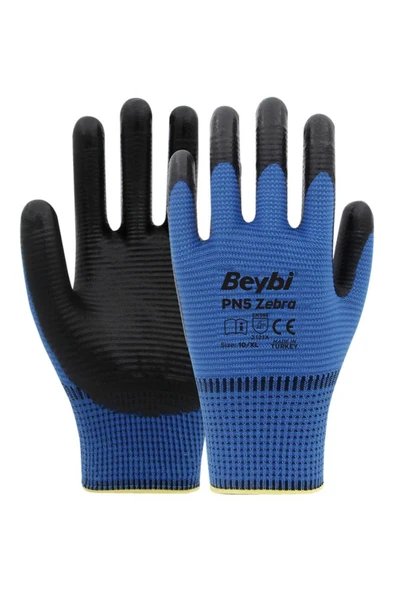 Beybi Pn5 Zebra Nitril Eldiven No:10 5 Adet - Resim 2