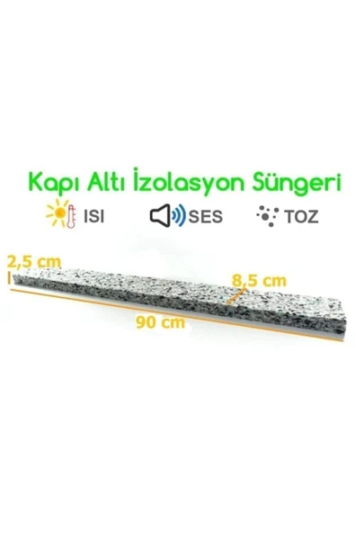 2 Adet Yapışkanlı Kapı Altı Isı Yalıtım Süngeri Eşik Süngeri ürün görseli 1